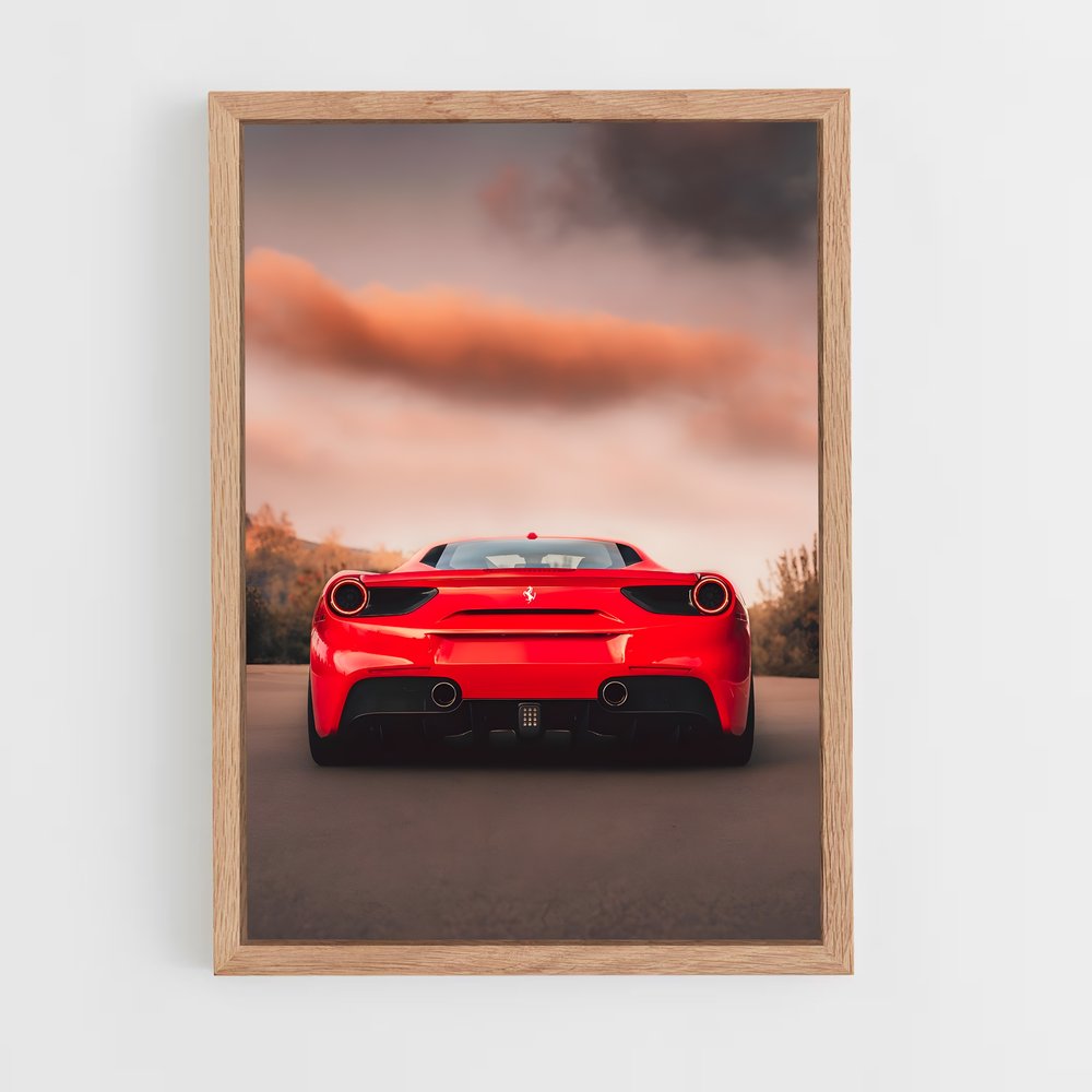 Poster Ferrari 488 GTB (vue 4)